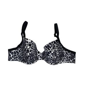 Cacique Leopard Cheetah Grey White Lined Bra 40C